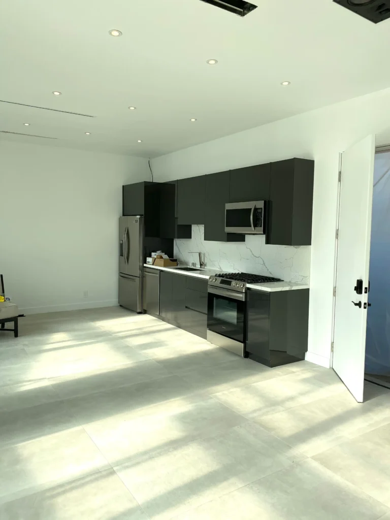 Modern ADU Build project by WW Builders in San Jose, Silicon Valley, California featuring custom vanity and contemporary finishes