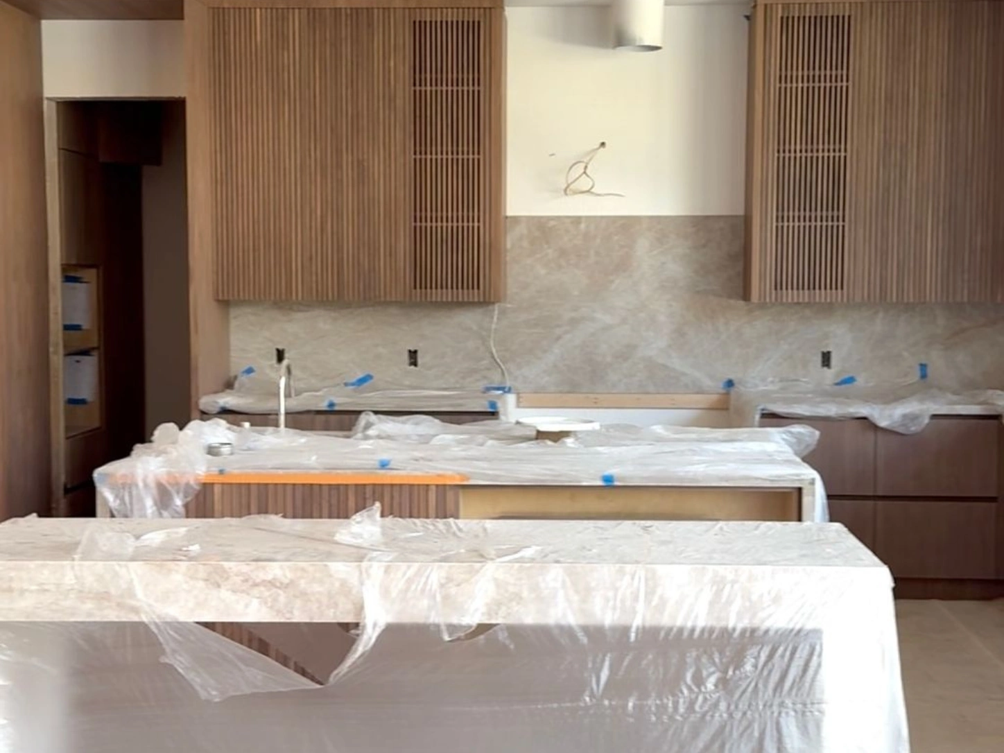 Kitchen remodeling project completed by WW Builders in Los Altos Hills, California featuring custom wood cabinetry