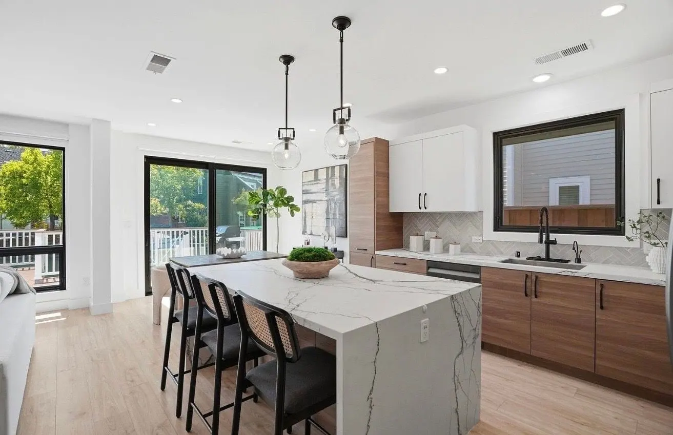 Open concept kitchen remodeling project by WW Builders in Los Altos, California